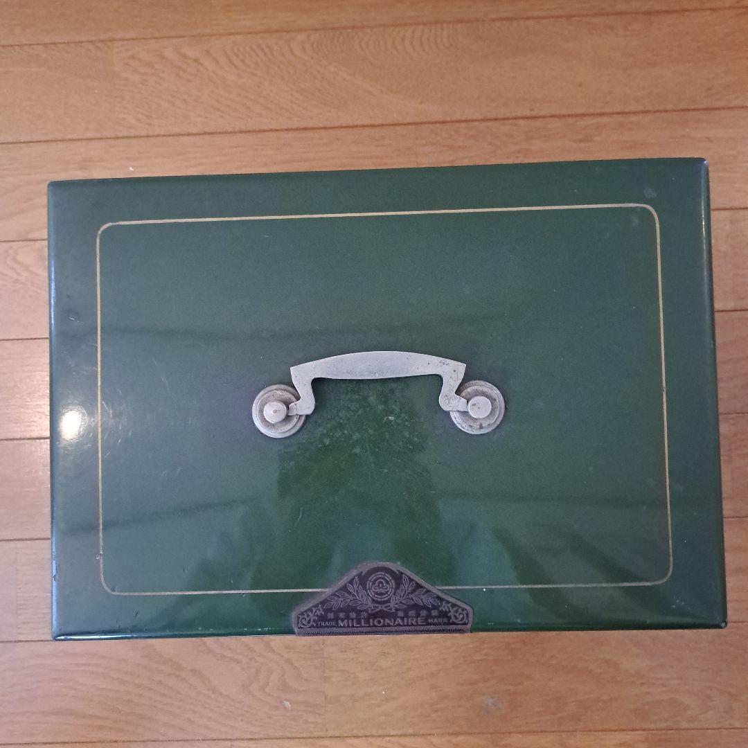 レトロ・アンティーク手提げ金庫 カギ付き