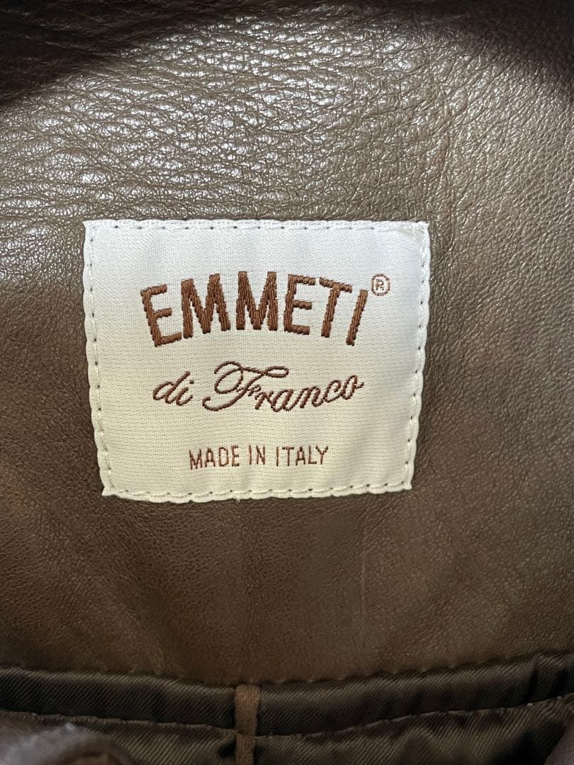 サイズ50　EMMETI ANDREA ダークブラウン ライダース