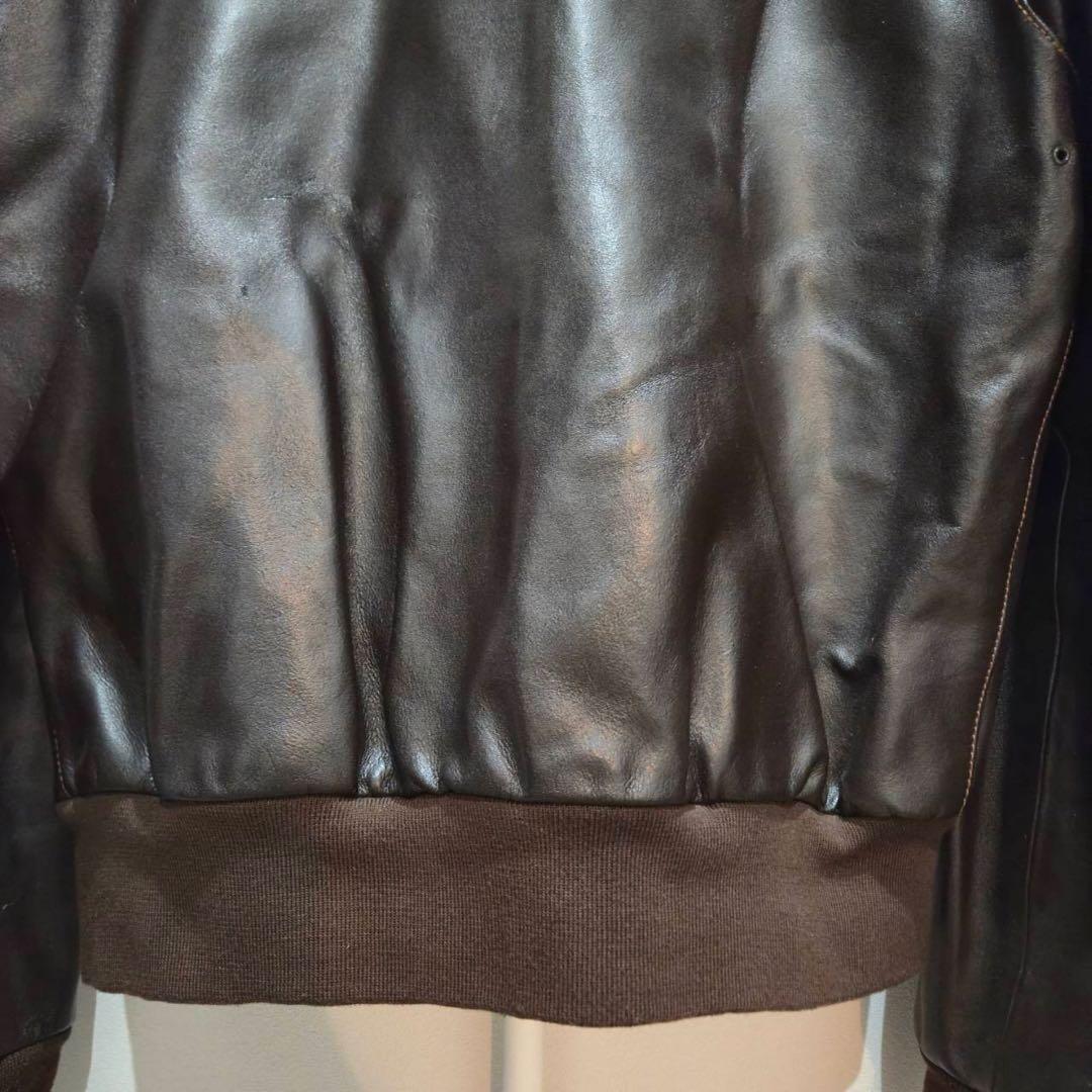 希少　本革　モーガン　メンフェスベル　A-2 フライトジャケット 40