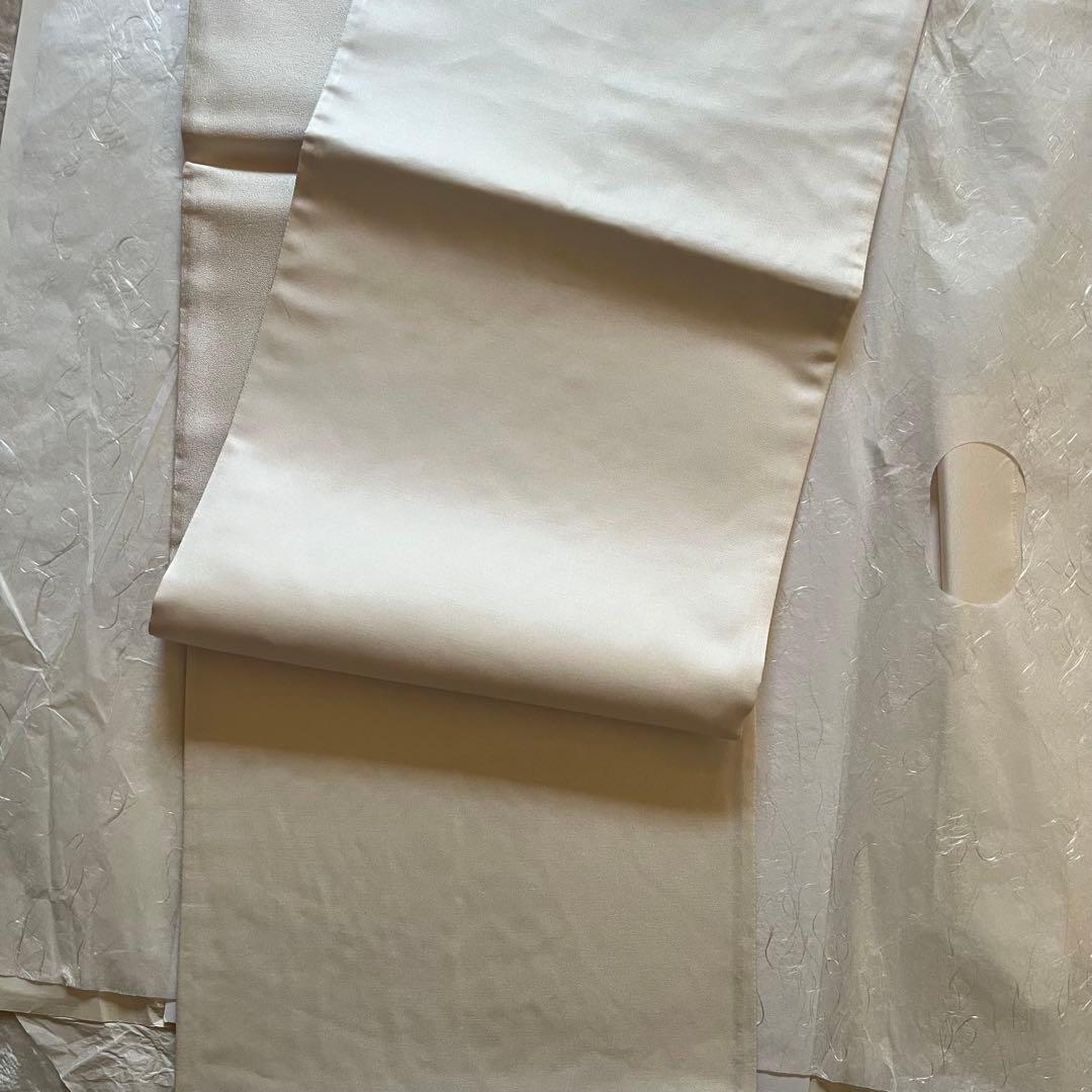 深*鈴様 未使用　袋帯 波模様 黒白　みつる帯　河瀬満織物