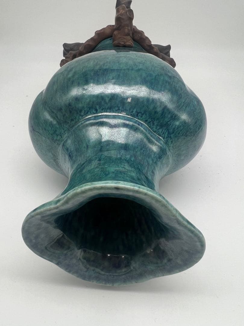 中国大清雍正爐鈞釉梅瓶唐物古美術品　江戸アンティーク骨董コレクション青磁