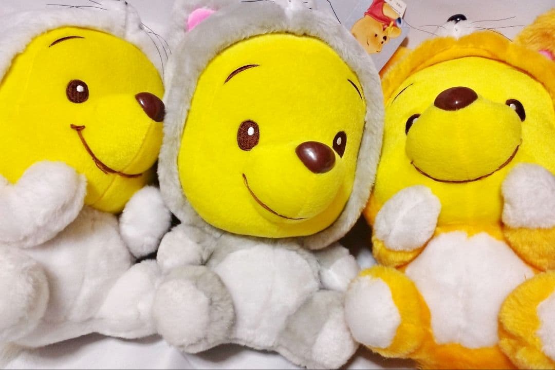 ディズニーベビー くまのプーさん キツネの着ぐるみぬいぐるみ 3個セット 非売品