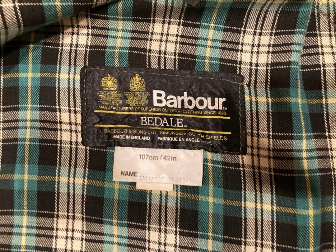 Barbour ビンテージ　80's 4ポケット　ビデイル　2ワラント　42