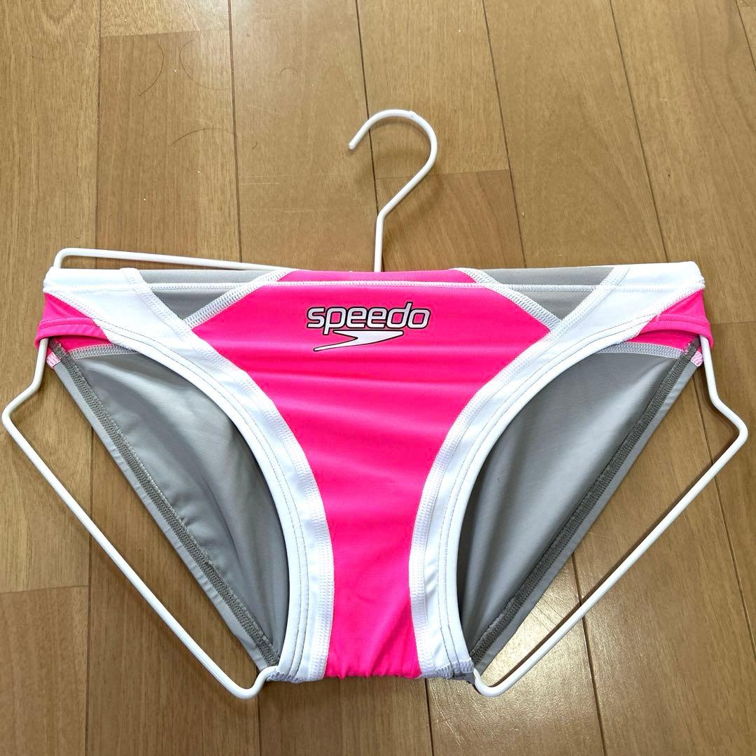 【美品】Speedo 競泳水着 競パン　ピンク/グレーサイズM