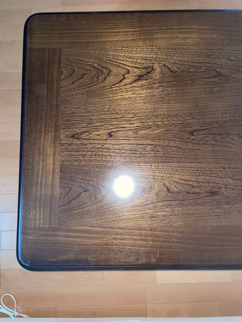 アンテーク家具　ダークブラウン 木製座卓 約108cm x 78cm 平成レトロ