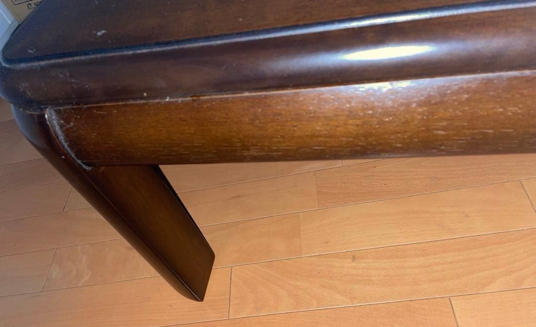 アンテーク家具　ダークブラウン 木製座卓 約108cm x 78cm 平成レトロ