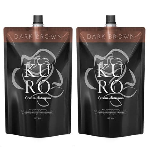 KUROクリームシャンプー ダークブラウン 2個セット