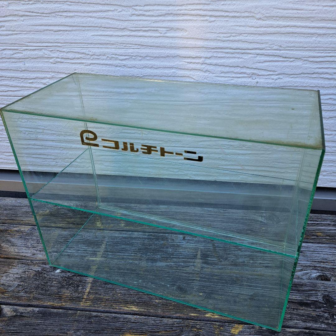 昭和レトロ　コルチトーン　アクリルケース　陳列棚　上下2段仕切り有　什器　当時物