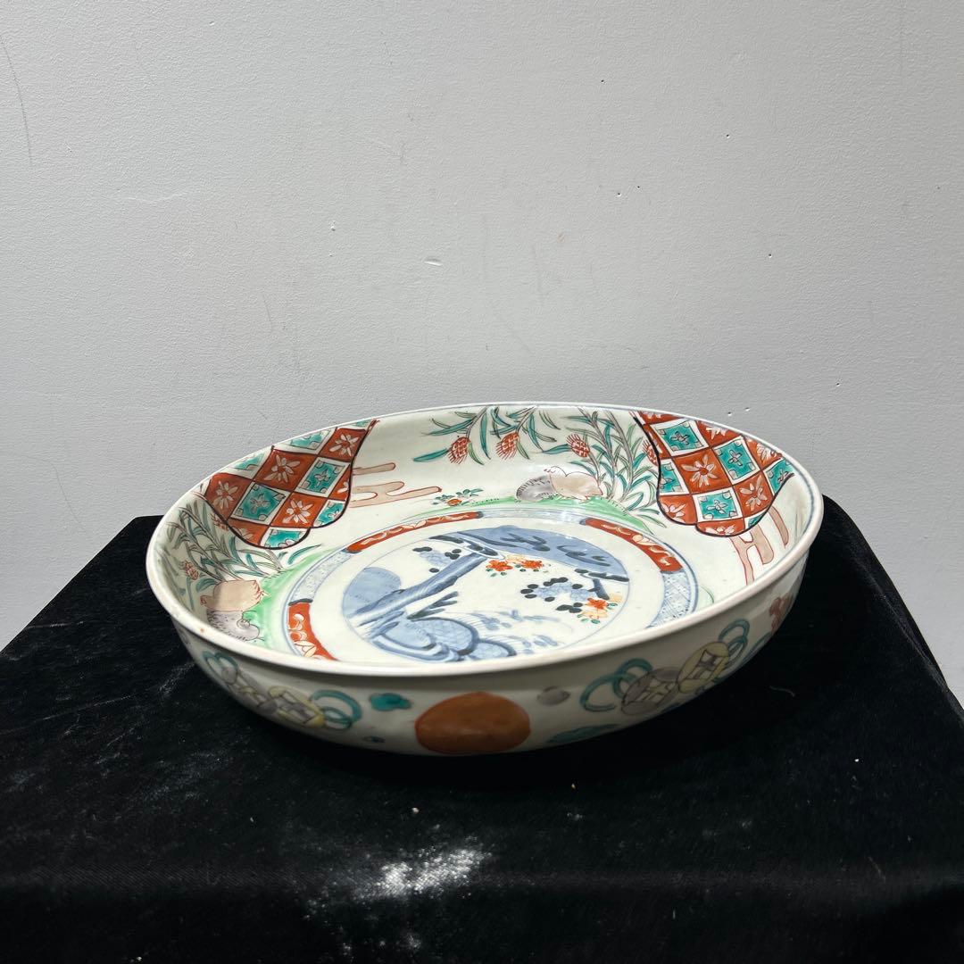 古赤絵　時代物　直径　27cm 深さ8cm