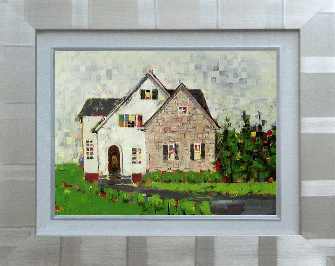 油絵 菅家令子 絵 絵画 インテリア uF6-062303 風景