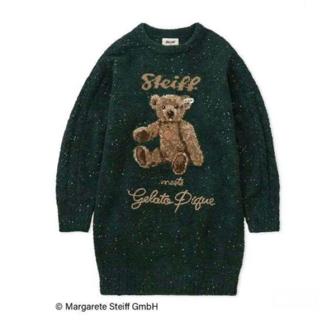 【新品】ジェラートピケ✖️シュタイフ 「Steiff」ルームウエア ワンピース