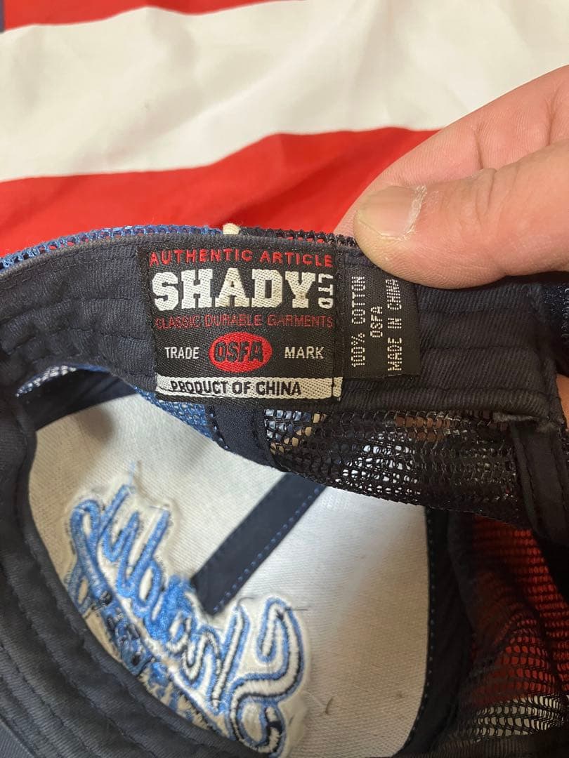 00s shady ltd EMINEM ベースボールキャップ メッシュ 青