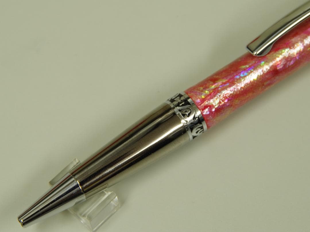 アワビ貝　ボールペン　ピンク