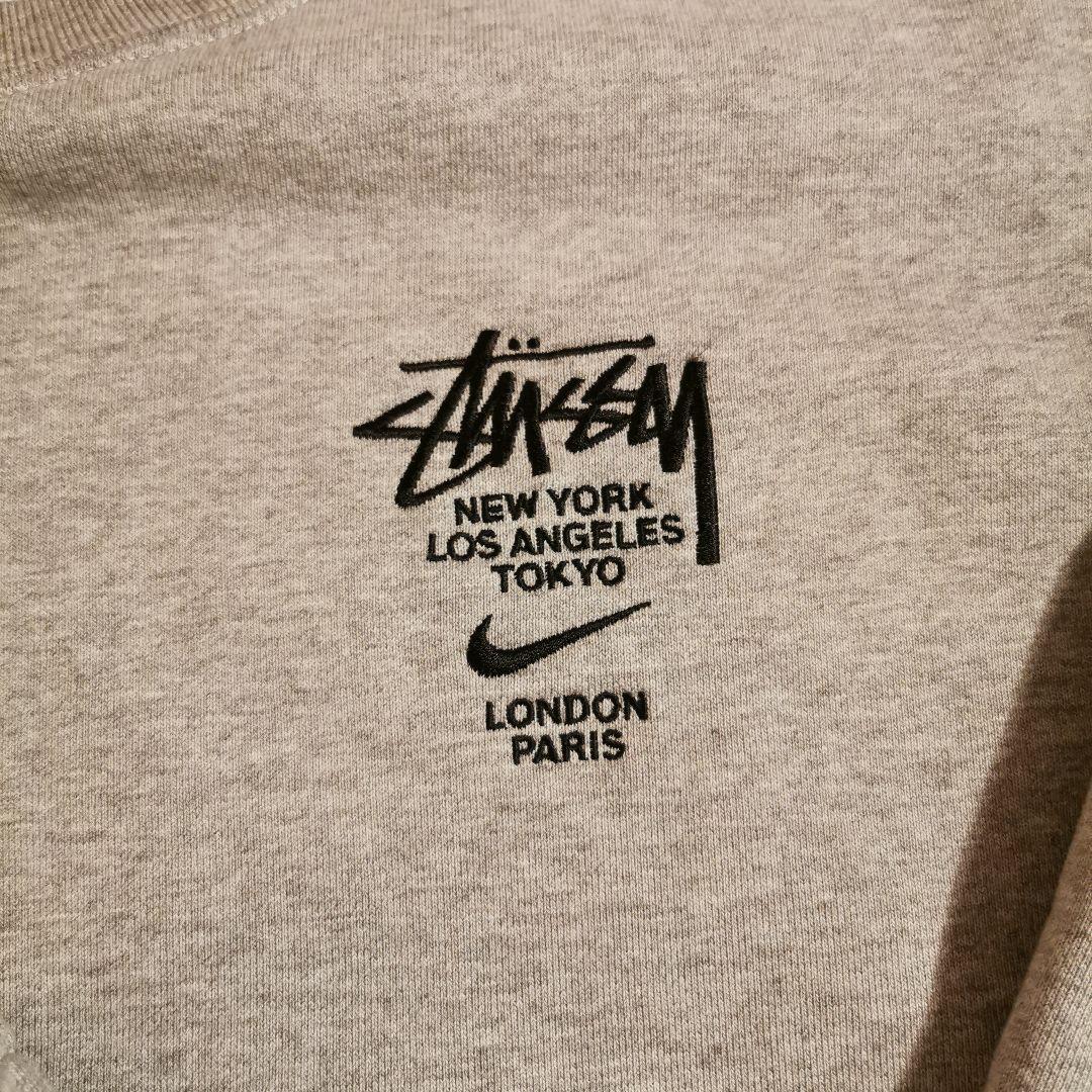 ストゥーシー　ナイキコラボスウェット　セットアップ　グレー