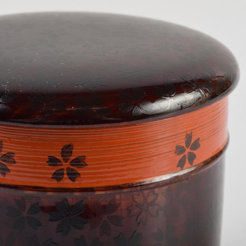 茶道具　中村香鳳作　夜桜蒔絵　珠光棗　共箱　V　9101