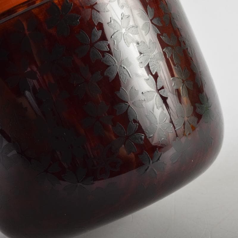 茶道具　中村香鳳作　夜桜蒔絵　珠光棗　共箱　V　9101