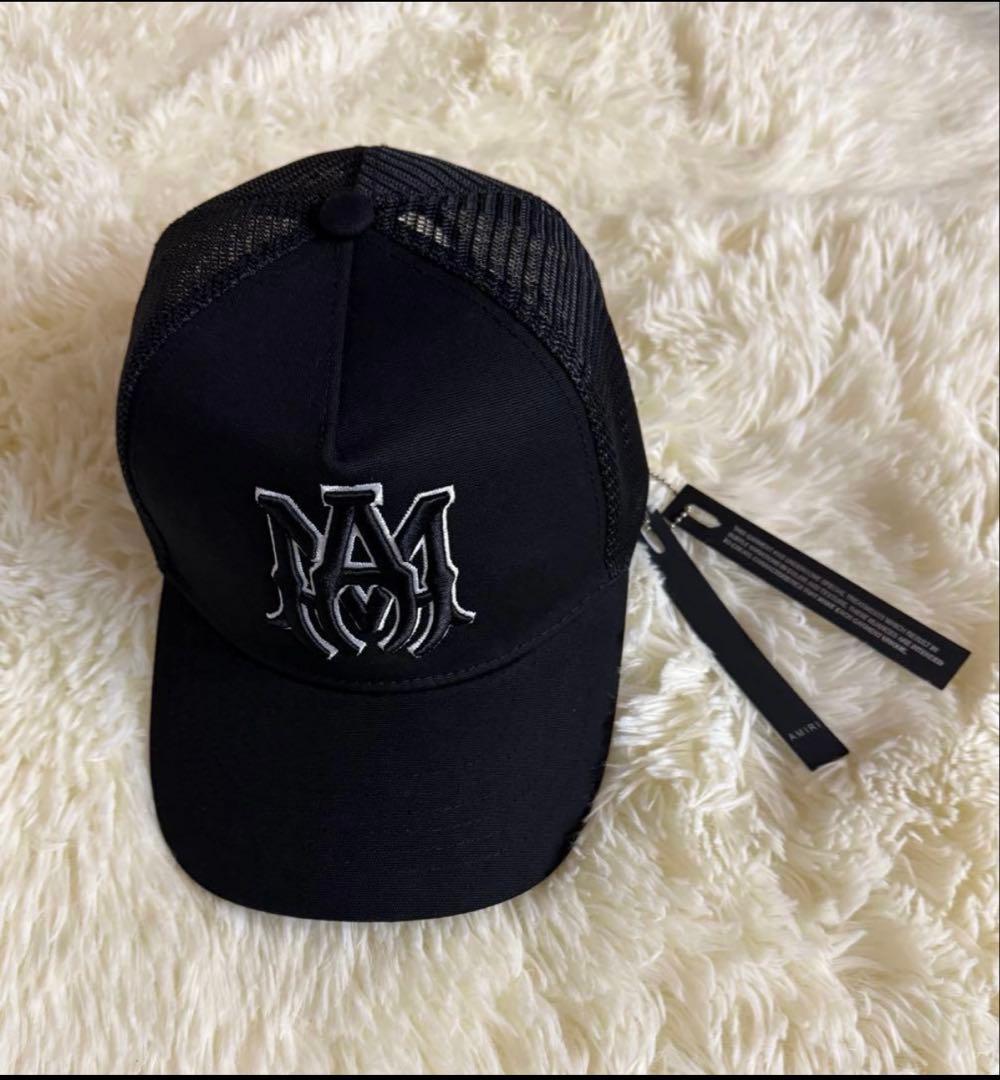 【未使用】Amiri アミリ ロゴ刺繍 ベースボール キャップ