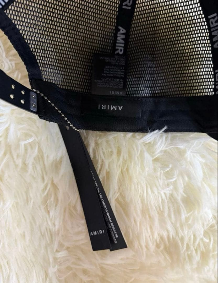 【未使用】Amiri アミリ ロゴ刺繍 ベースボール キャップ