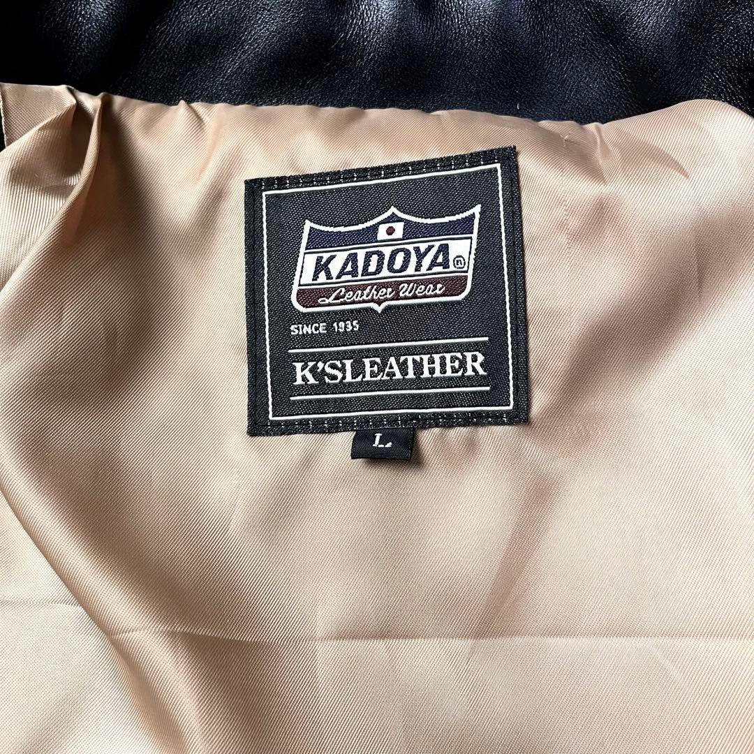 未使用保管/タグ付き/L✨カドヤ シングルライダース レザージャケット ブラック