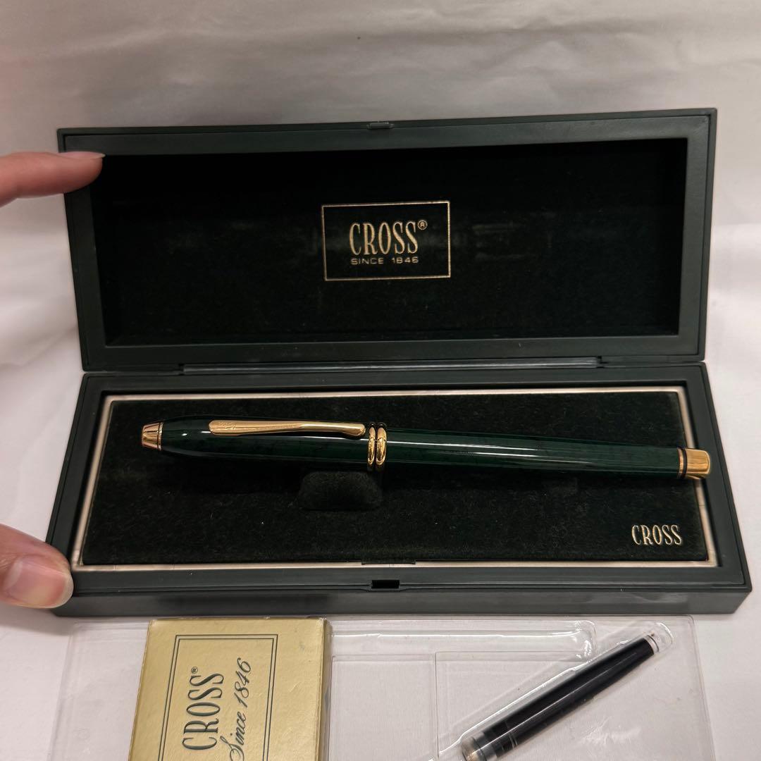 CROSS ペン先 14K 刻印 グリーンカラー クロス 万年筆 タウンゼント