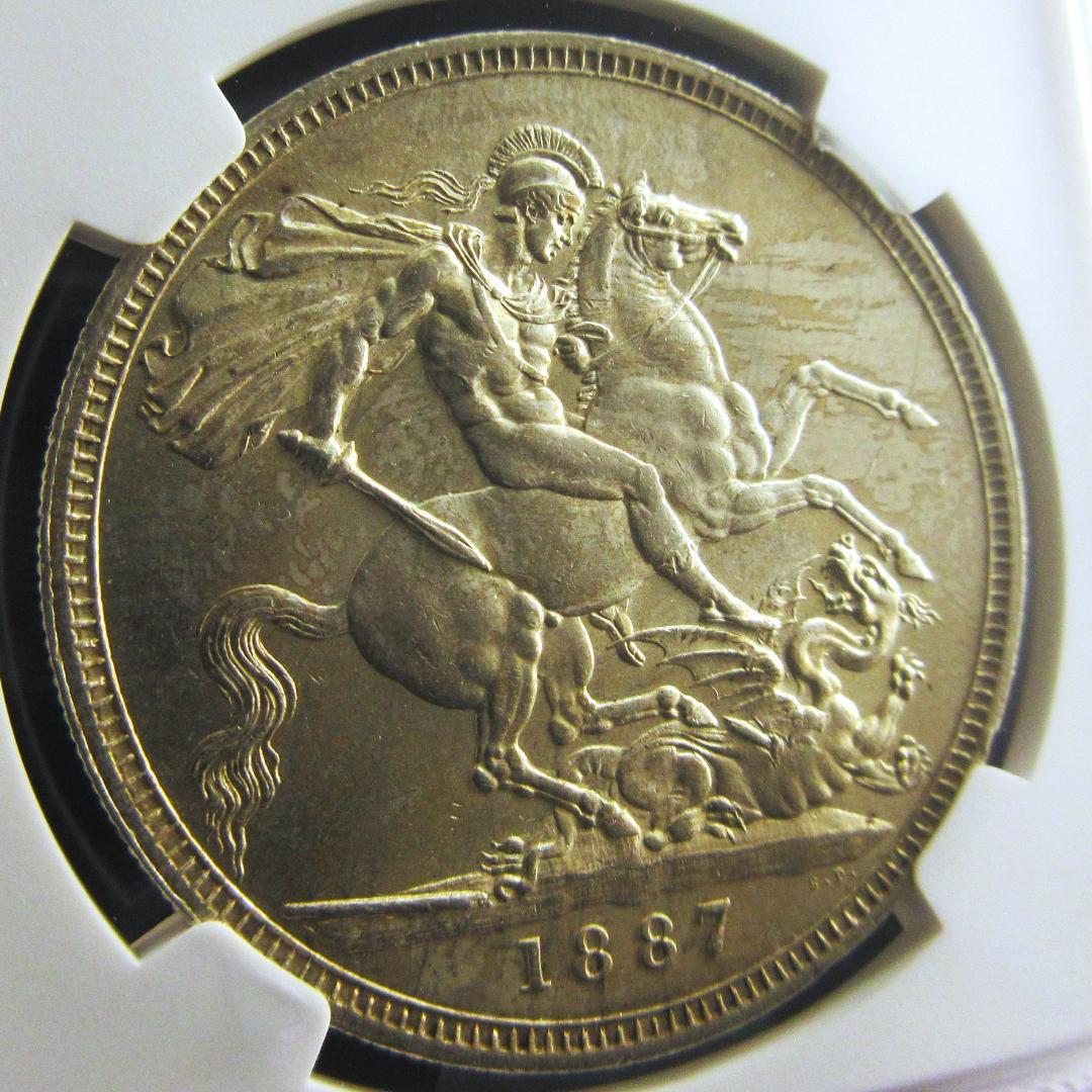 1887 イギリス クラウン 銀貨 ゴールデンジュビリー NGC 