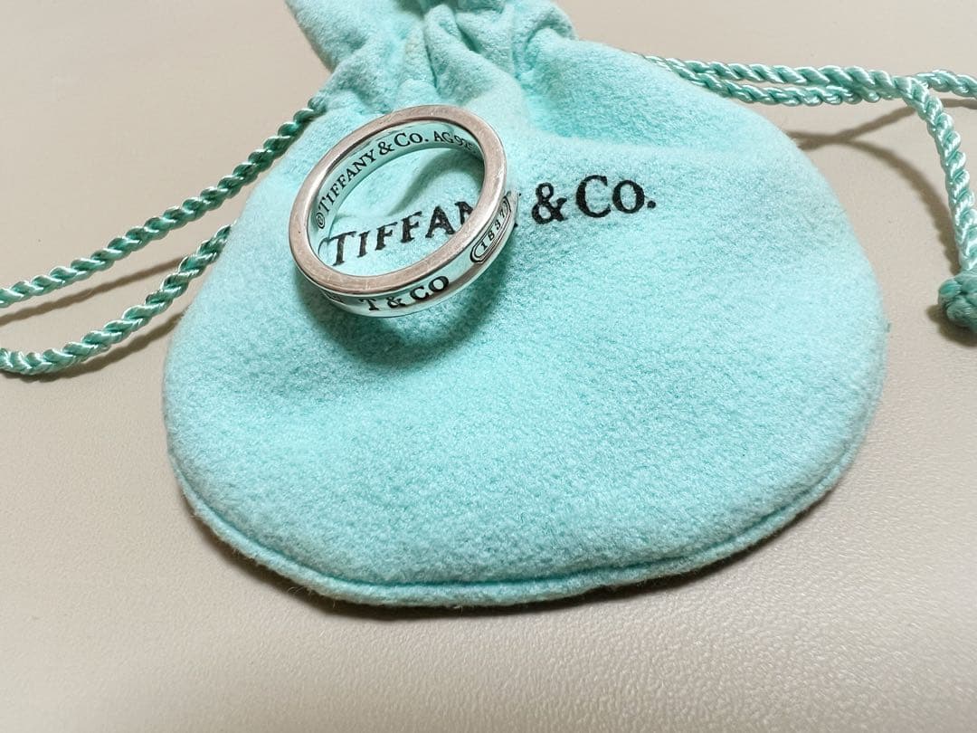 ティファニー 1837 ナロー リング シルバー925 約9号 保存袋付き