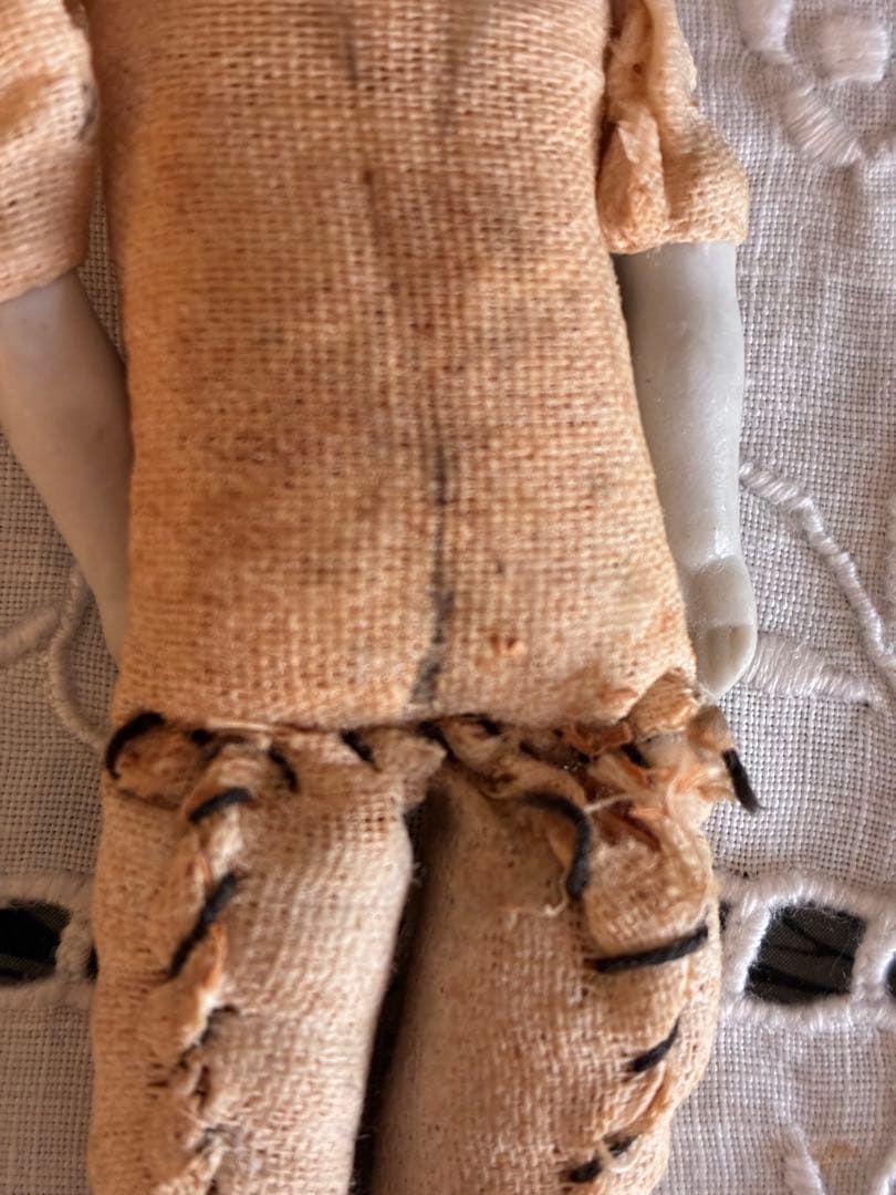 難あり！！アンティーク　小さめ　チャイナヘッドドール　ドイツ　お花付き