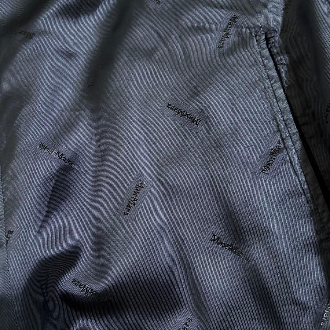 【美品！特価！】MaxMara 銀タグ チェスターコート 比翼 ダブル 濃紺