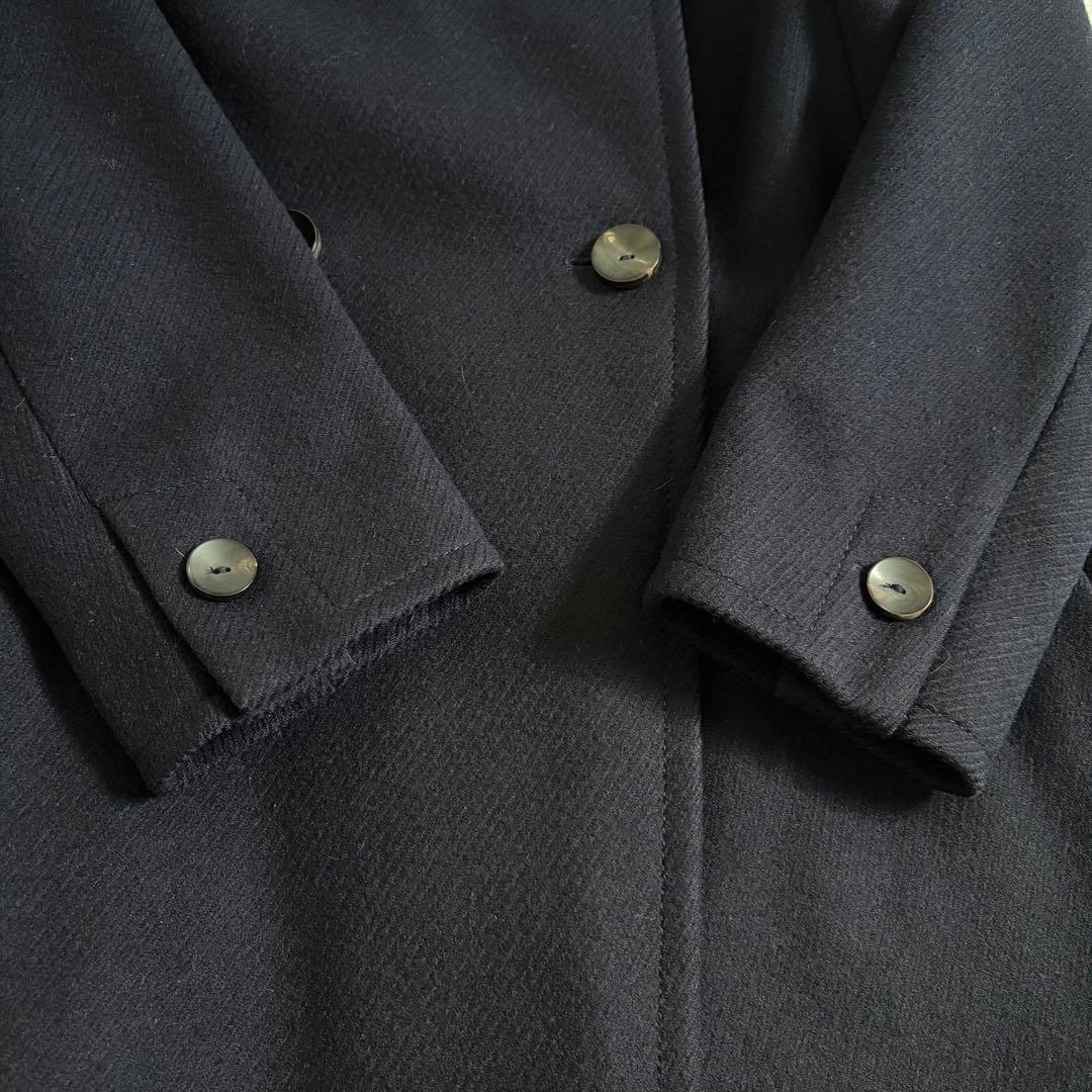 【美品！特価！】MaxMara 銀タグ チェスターコート 比翼 ダブル 濃紺