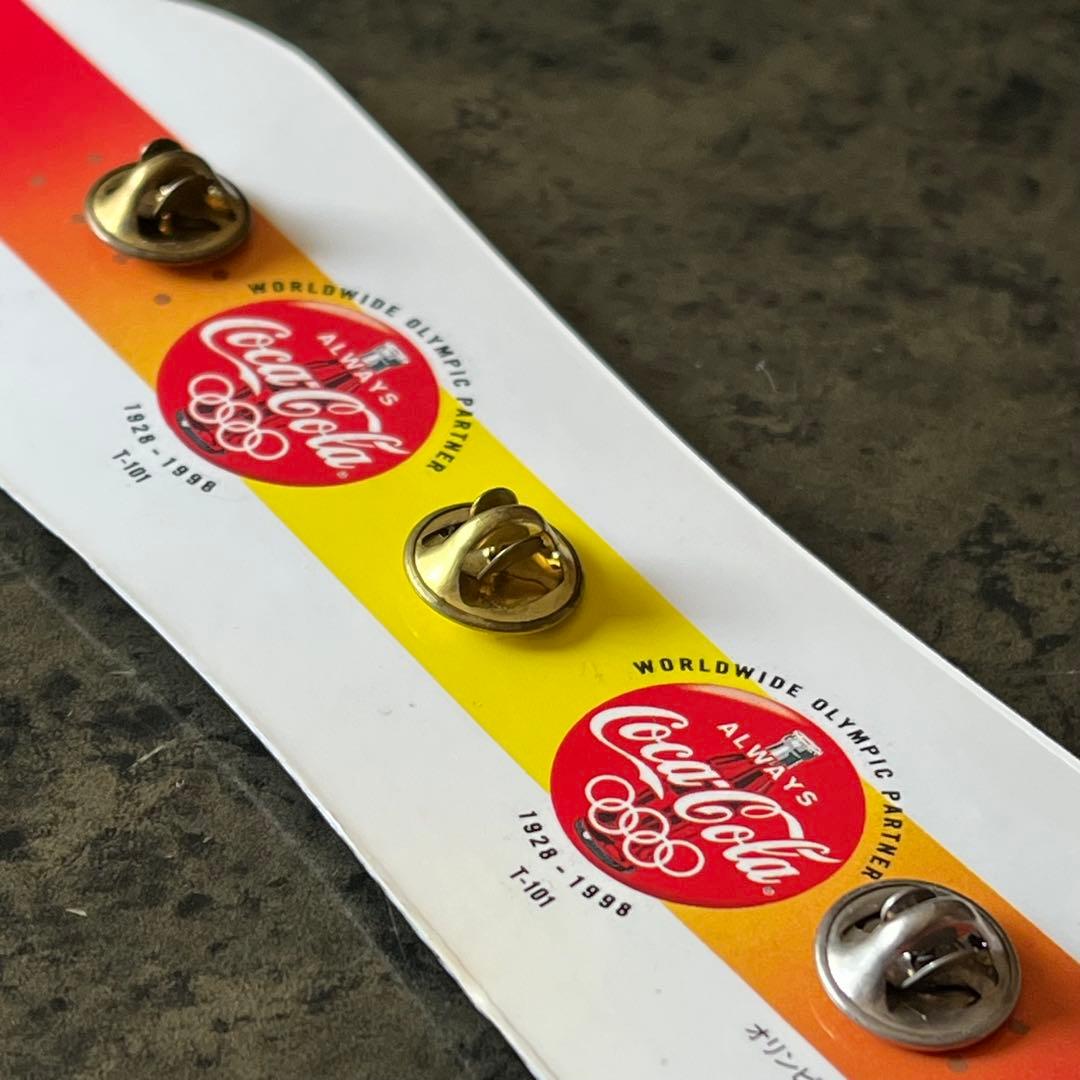 【激レア】コカ・コーラ 長野オリンピック ノベルティピンバッジ 3個セット