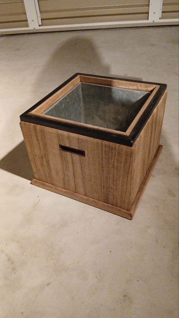 木製正方形アンティーク　火鉢　昭和レトロ