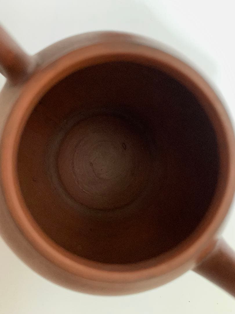 唐物 朱泥「 荊溪周榮祥製 」在銘 単孔 急須 古作 茶壺 紫砂壺 中国古玩