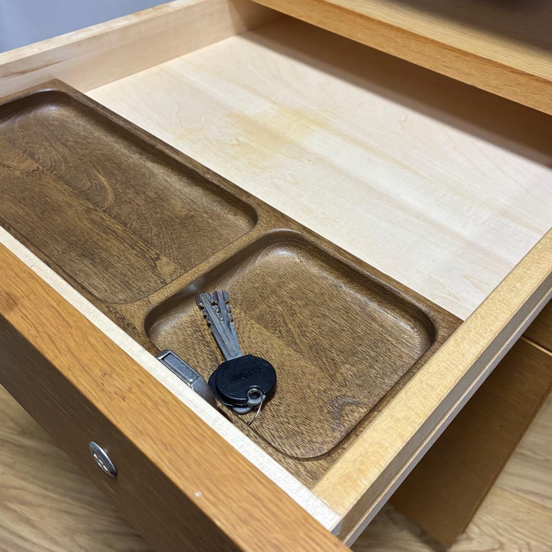 【カリモク karimoku】デスクワゴン 鍵付き 学習机 サイドチェスト