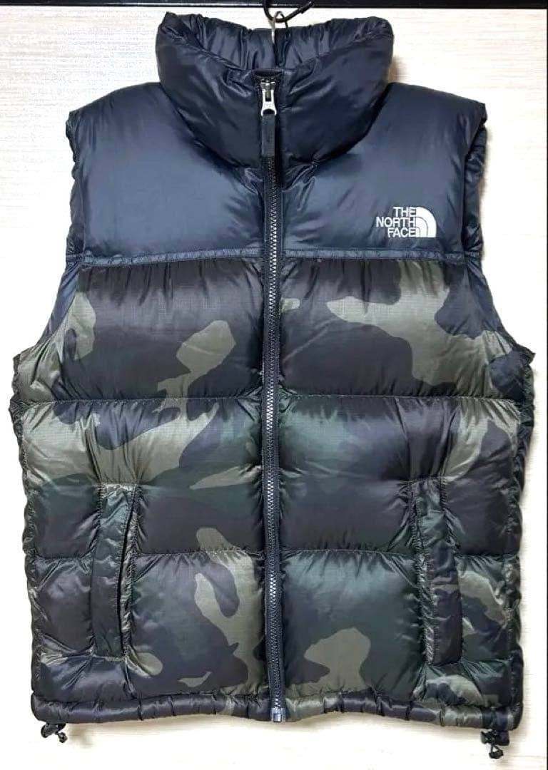 ノースフェイス ヌプシ ダウンベスト 迷彩/カモフラ ND91409