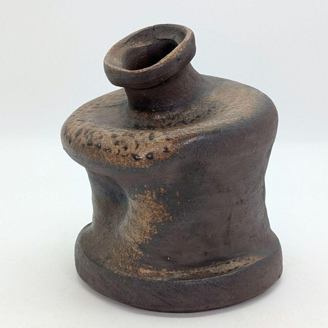 備前焼 古備前写変形花入 花器 フラワーベース 花瓶 置物 華道具 茶道具 蹲壺