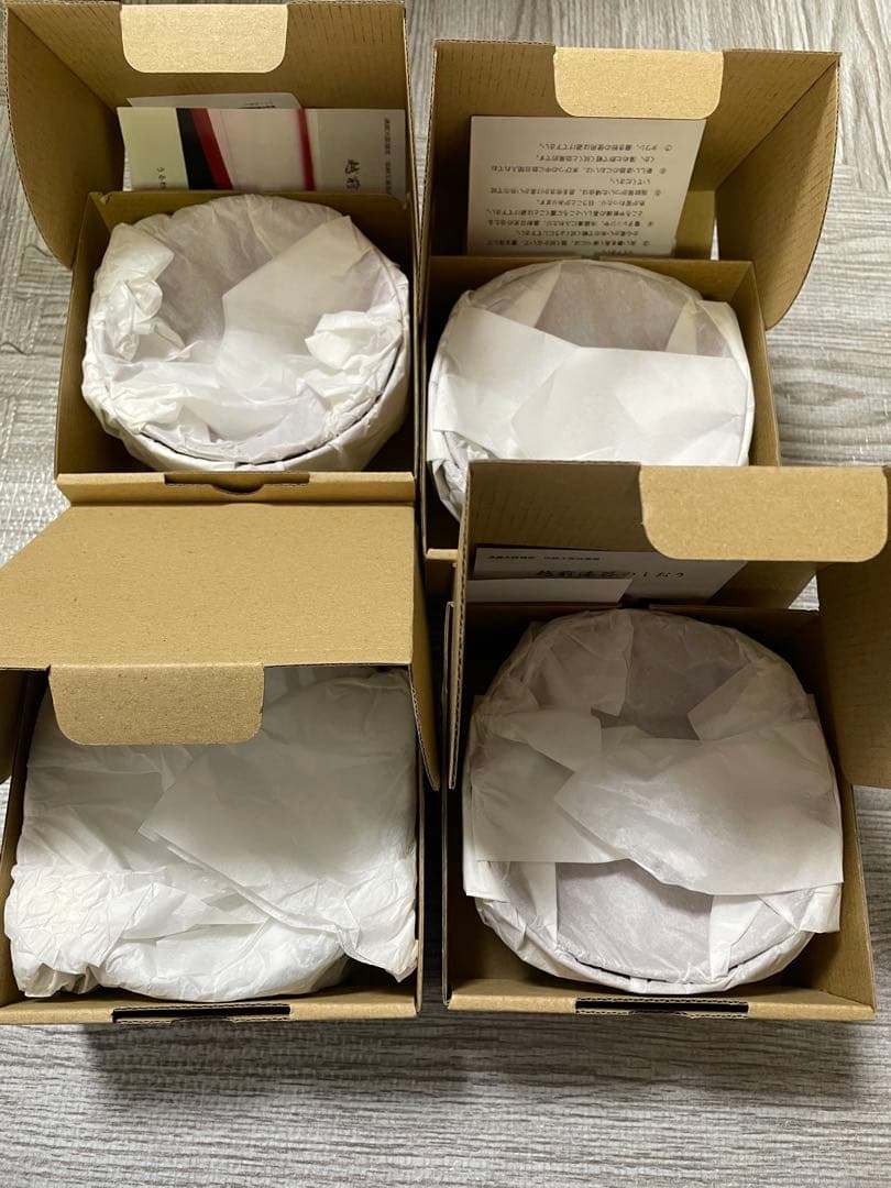 【4個セット】越前塗 ひさご雑煮椀 日月 朱 漆器