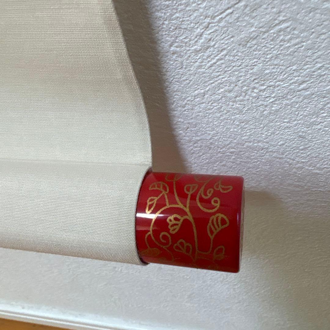 掛軸-村山静苑　立雛　日本画家　桃の節句　七五三　ひな祭り　かけ日　日本画