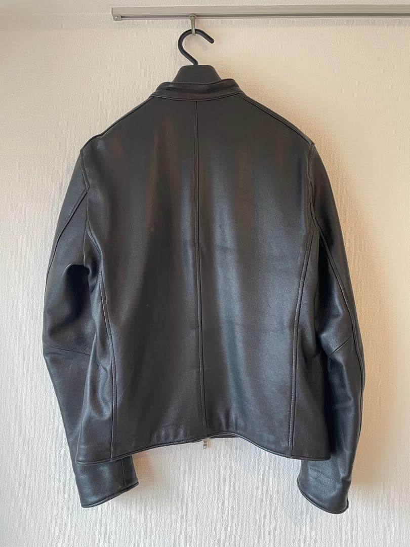【美品】nano universe ブラック L レザー シングルライダース
