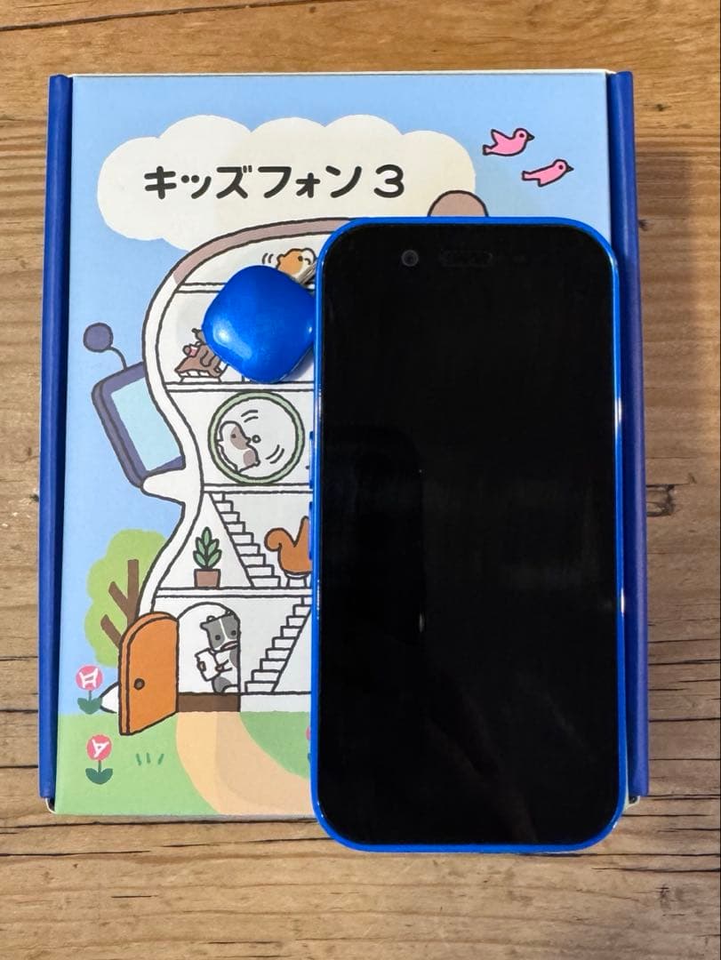 ソフトバンク キッズフォン3 青本体　付属品あり