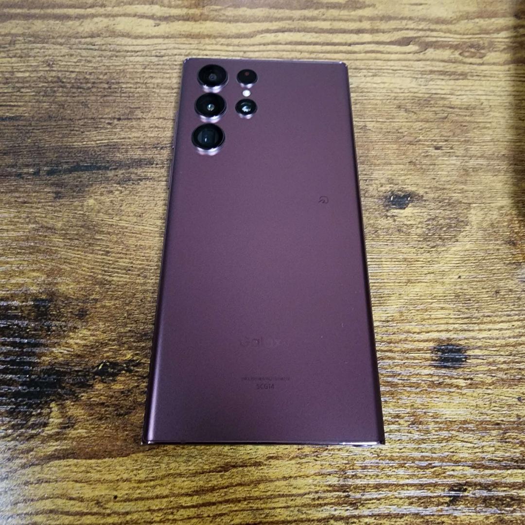 【Samsung】Galaxy S22 Ultra SCG14 バーガンディ