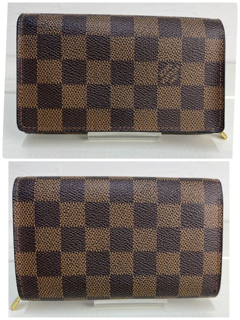 【新型 美品✨️】VUITTON トレゾール ダミエ 二つ折り財布 ホック