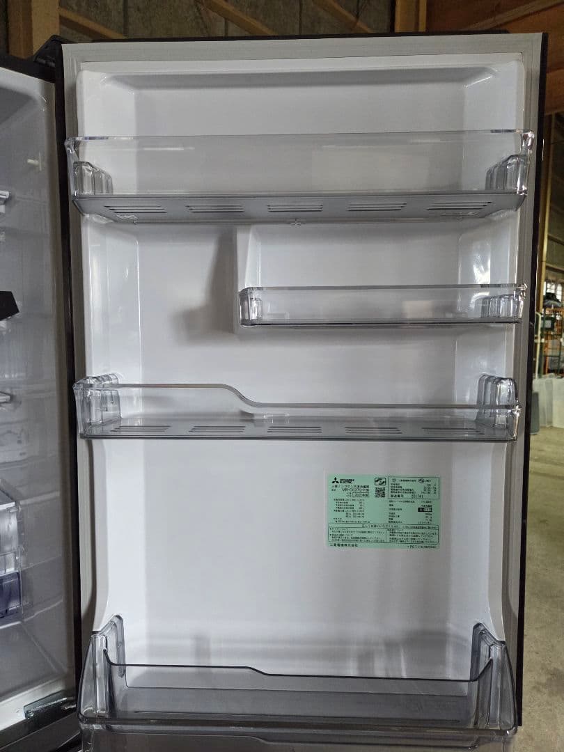 090906 三菱 ノンフロン冷凍冷蔵庫 MR-CG37G-H 2022年製