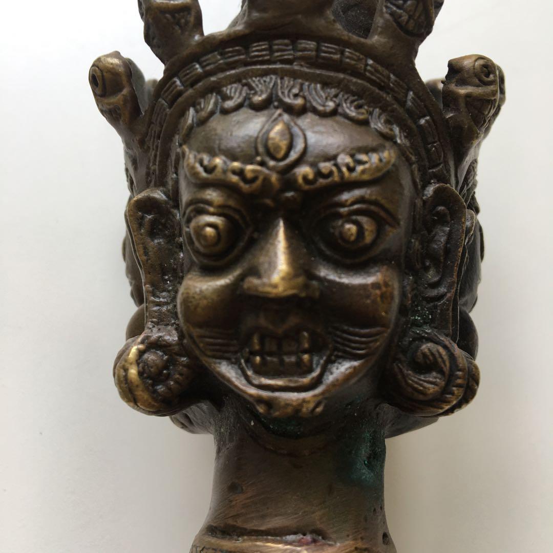 チベット密教法具 プルパ 独鈷杵 金剛厥 金剛杵 魔除け 馬頭菩薩 観音菩薩