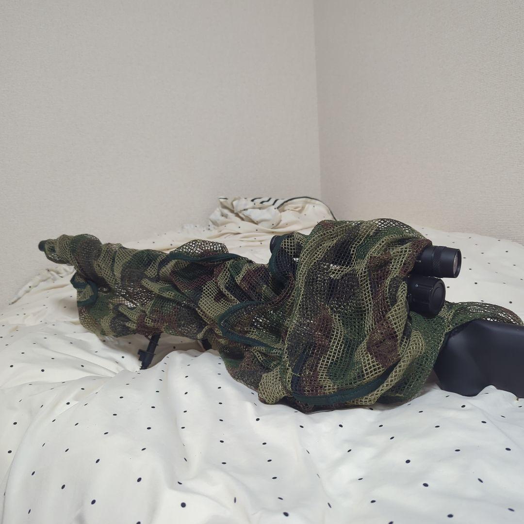 スナイパーライフルVSR10 カモフラージュネット、スコープ付き