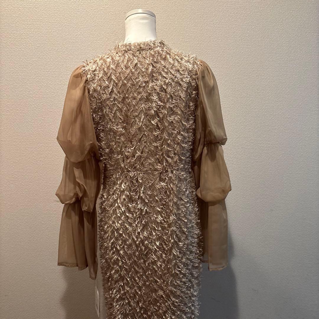 新品　DORRY DOLL フリルデザインドレス M結婚式　パーティ　ワンピース