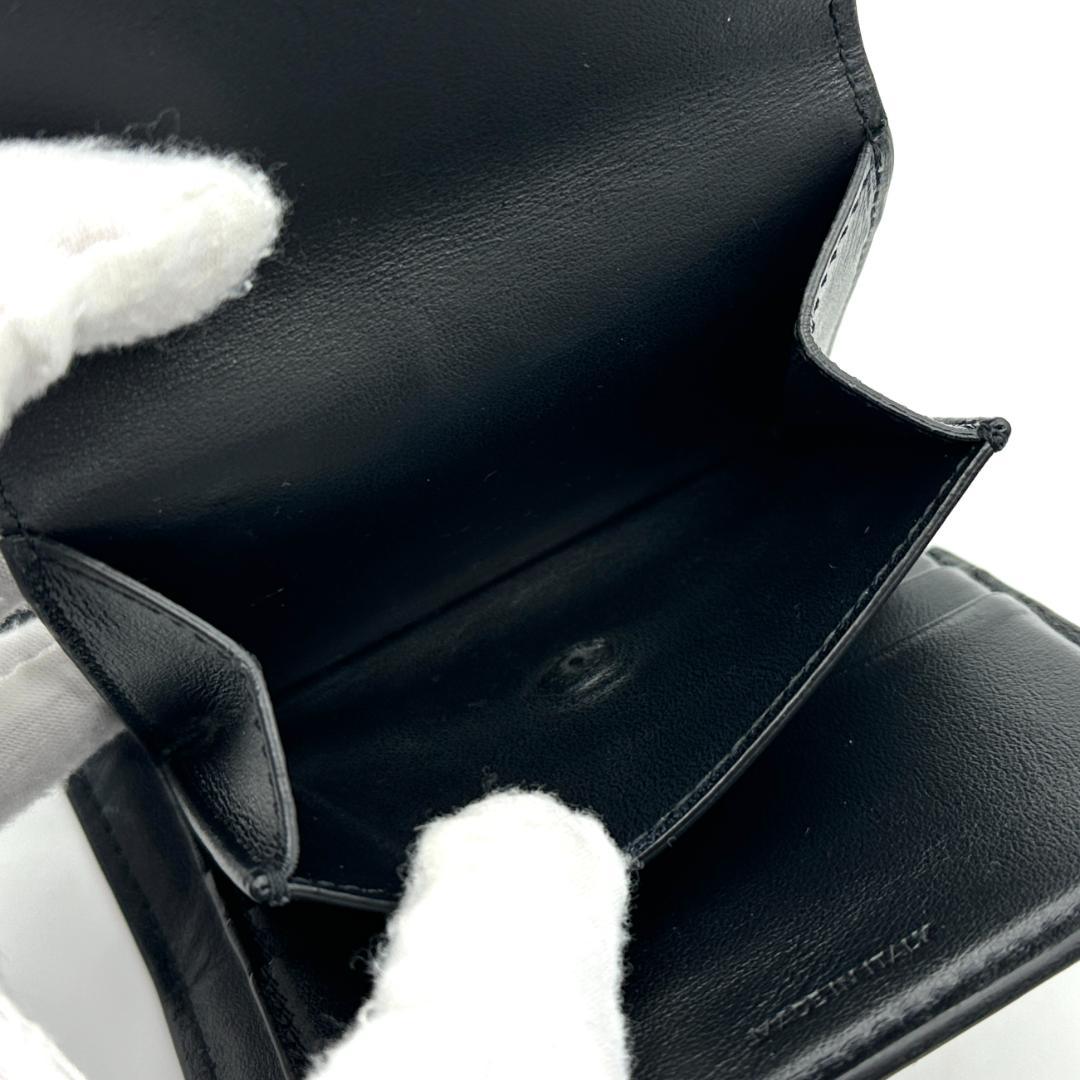【極美品】セリーヌ　トリオンフ　スモール フラップウォレット 折財布　黒