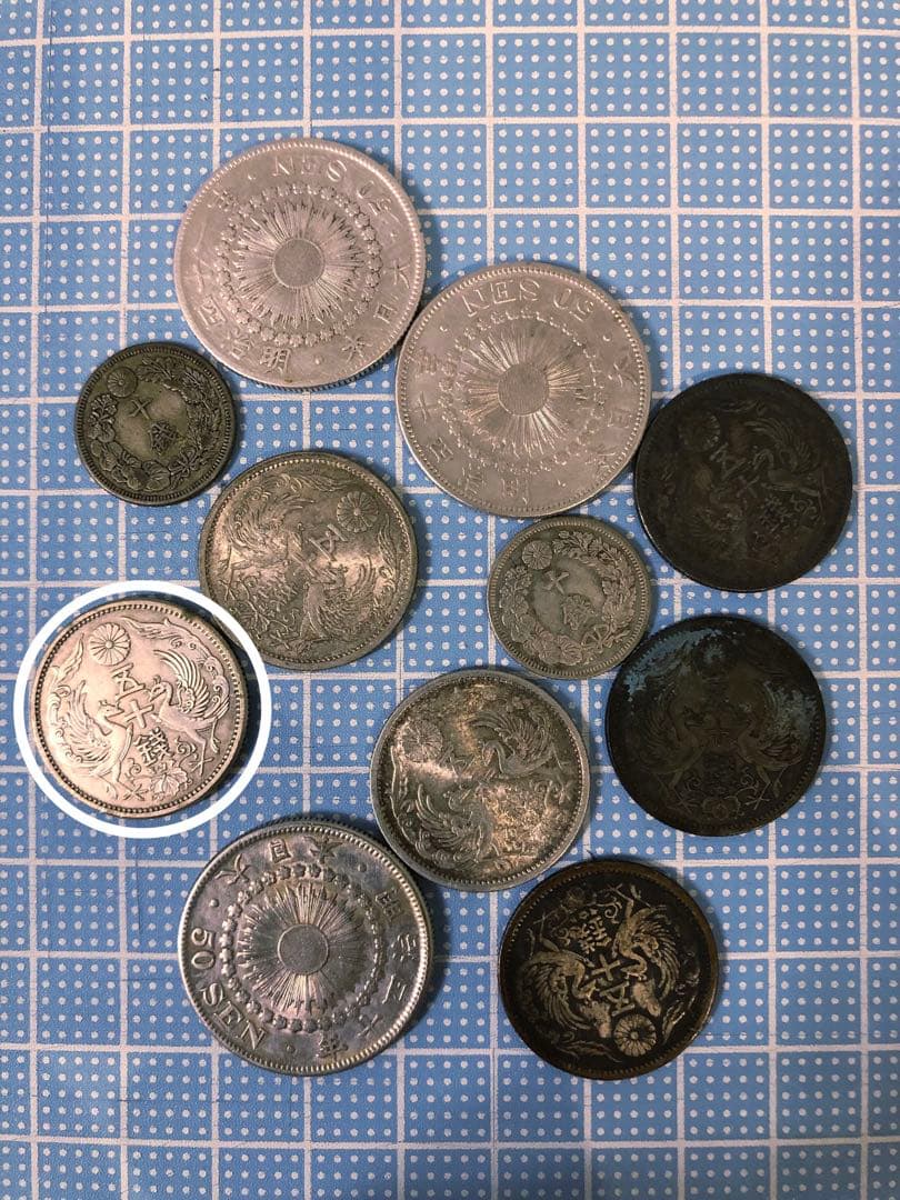 日本の旧銀貨　古銭　大正　昭和