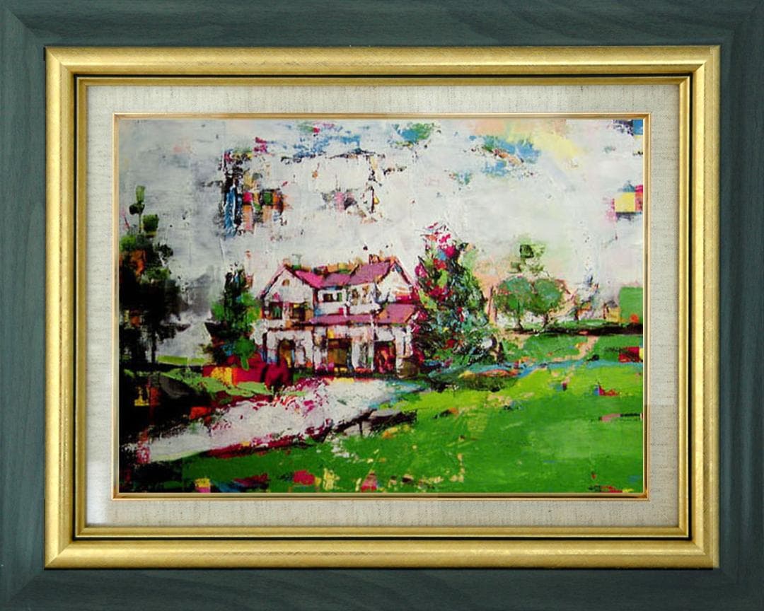 油絵 菅家令子 絵 絵画 インテリア uF6-060704 風景