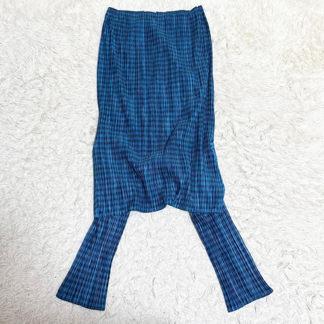 希少/大きい✨プリーツプリーズ　プリーツ加工　変形パンツ　サルエル　チェック