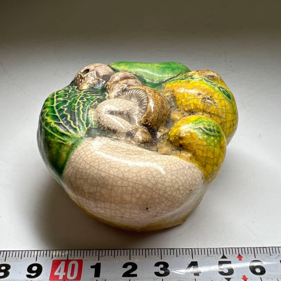 古代　中国　出来良　唐三彩水滴　幅約8㎝　東Y7-0522⭐︎2F